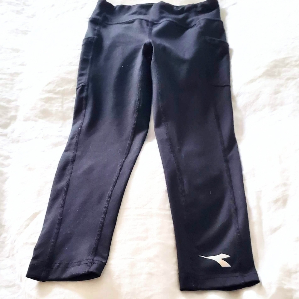 Diadora Leggings Girl's Black S 7/8